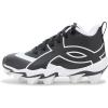 imageUnder Armour BabyBoys Leadoff Icon Mid Rm Jr Baseball Cleats Sneaker001 BlackWhiteBlack