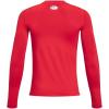 imageUnder Armour Boys HeatGear Armour LongSleeve TShirt600 Red   White