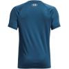 imageUnder Armour Boys Tech Hybrid Printed Fill ShortSleeve TShirt437 Petrol Blue   White