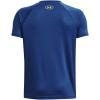 imageUnder Armour Boys Tech Hybrid Printed Fill ShortSleeve TShirt471 Blue Mirage   Starfruit