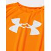 imageUnder Armour Boys Tech Hybrid Printed Fill ShortSleeve TShirtBlaze Orange 825White