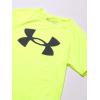 imageUnder Armour Boys Tech Hybrid Printed Fill ShortSleeve TShirtHighvis Yellow 732Pitch Gray