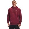 imageUnder Armour Mens Rival Fleece HoodieLeague Red Light Heather 626Onyx White