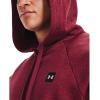 imageUnder Armour Mens Rival Fleece HoodieLeague Red Light Heather 626Onyx White
