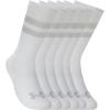 imageUnder Armour Unisex Adult Essential Crew Socks 6Pack100 White  White  Halo Gray