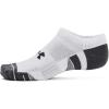 imageUnder Armour Unisex Adult Performance Cotton No Show Socks 3 Pairs100 White  White  Pitch Gray