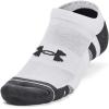 imageUnder Armour Unisex Adult Performance Cotton No Show Socks 3 Pairs100 White  White  Pitch Gray