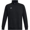 imageUnder Armour mens Rival Fleece Quarter Zip001 Black   White