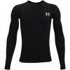 imageUnder Armour Boys HeatGear Armour LongSleeve TShirtBlack 001Pitch Gray