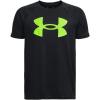 imageUnder Armour Boys Tech Hybrid Printed Fill ShortSleeve TShirt004 Black   Lime Surge