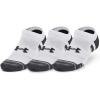 imageUnder Armour Unisex Adult Performance Cotton No Show Socks 3 Pairs100 White  White  Pitch Gray