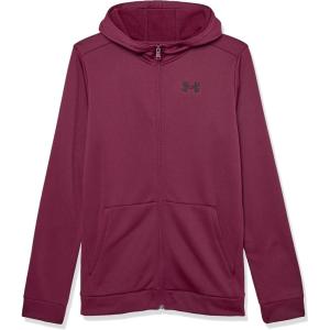 imageUnder Armour Boys Armourfleece Full Zip Hoodie600 Dark Maroon   Black