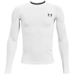 imageUnder Armour Boys HeatGear Armour LongSleeve TShirtWhite 100Black