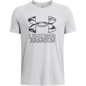 imageUnder Armour Boys Tech Hybrid Printed Fill ShortSleeve TShirt012 Mod Gray  Mod Gray  Black