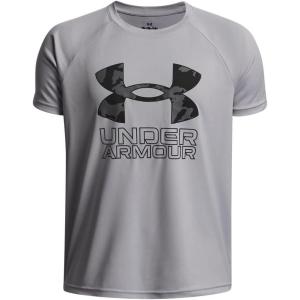 imageUnder Armour Boys Tech Hybrid Printed Fill ShortSleeve TShirt013 Mod Gray   Black