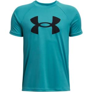 imageUnder Armour Boys Tech Hybrid Printed Fill ShortSleeve TShirt464 Circuit Teal   Black