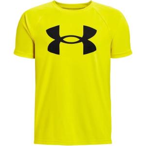 imageUnder Armour Boys Tech Hybrid Printed Fill ShortSleeve TShirt705 Yellow Ray   Black