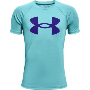 imageUnder Armour Boys Tech Hybrid Printed Fill ShortSleeve TShirtCosmos 476Ultra Indigo
