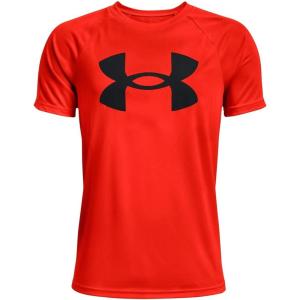 imageUnder Armour Boys Tech Hybrid Printed Fill ShortSleeve TShirtPhoenix Fire 296Black