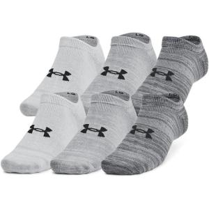 imageUnder Armour Kids Essential 20 Lightweight No Show Socks 6Pack025 Castlerock  Castlerock  Anthracite
