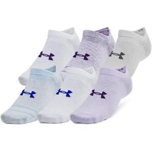 imageUnder Armour Kids Essential 20 Lightweight No Show Socks 6Pack535 Salt Purple  White  Purple