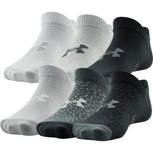imageUnder Armour Kids Essential 20 Lightweight No Show Socks 6PackBlackBlue Assorted