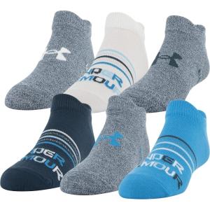 imageUnder Armour Kids Essential 20 Lightweight No Show Socks 6PackBlue