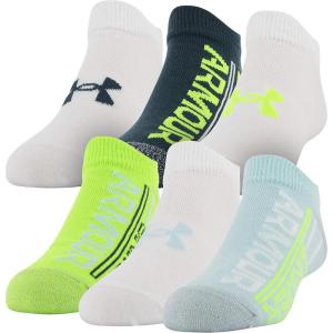 imageUnder Armour Kids Essential 20 Lightweight No Show Socks 6PackBlueWhite Assorted