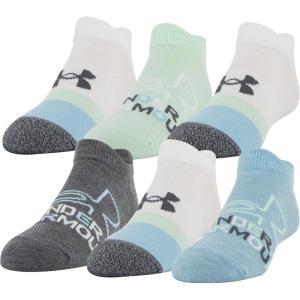 imageUnder Armour Kids Essential 20 Lightweight No Show Socks 6PackSky BlueAssorted