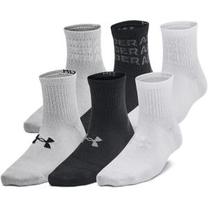 imageUnder Armour Kids Youth Essential Quarter Socks 6Pack001 Black  Black  Mod Gray