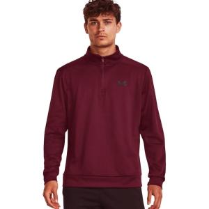 imageUnder Armour Mens Armourfleece 14 ZipCardninal RedBlack