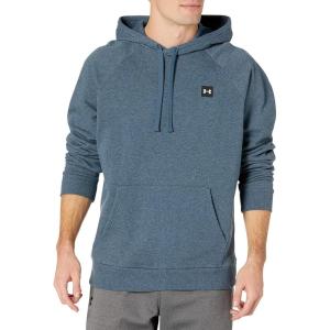 imageUnder Armour Mens Rival Fleece HoodieMechanic Blue Light Heather 468Onyx White