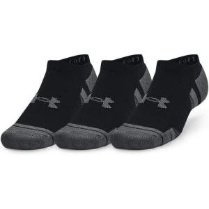 imageUnder Armour Unisex Adult Performance Cotton No Show Socks 3 Pairs001 Black  Black  Pitch Gray
