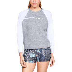 imageUnder Armour Womens Rival Fleece CrewSteel Light Heather White White