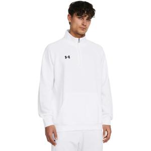 imageUnder Armour mens Rival Fleece Quarter Zip100 White   Black