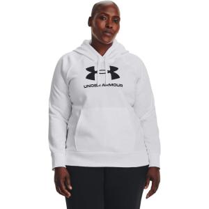 imageUnder Armour womens Rival Fleece Big Logo Hoodie100 White   Black