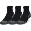 imageUnder Armour unisexadult Unisex Ua Performance Tech 3pack Quarter Socks001 Black  Black  Pitch Gray