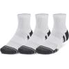 imageUnder Armour unisexadult Unisex Ua Performance Tech 3pack Quarter SocksWhitejet Gray