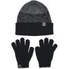 imageUnder Armour boys Beanie ampamp Glove Combo001 Black  Pitch Gray  Black