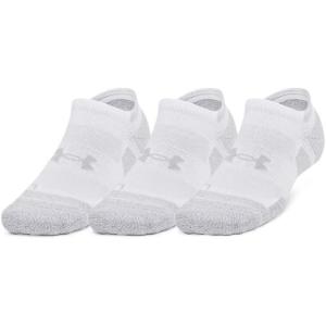 imageUnder Armour Unisex Adult Performance Tech Pro No Show Socks 3Pack100 White  White  Mod Gray