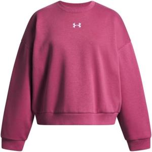 imageUnder Armour girls Rival Fleece Oversized Crew659 Fuchsia Dusk   White