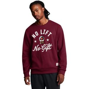 imageUnder Armour mens Project Rock Red One No Lift No Gift Crew Neck Sweatshirt625 Cardinal   White