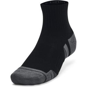 imageUnder Armour unisexadult Unisex Ua Performance Tech 3pack Quarter Socks001 Black  Black  Pitch Gray