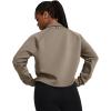 imageUnder Armour Womens Unstoppable Fleece Rugby Long Sleeve Crop Top200 Taupe Dusk   Black
