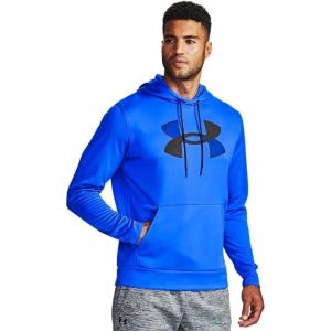 imageUnder Armour Mens Armour Fleece Big Logo HoodieEmotion Blue 401Black