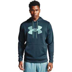 imageUnder Armour Mens Armour Fleece Big Logo HoodieMechanic Blue 467Seaglass Blue