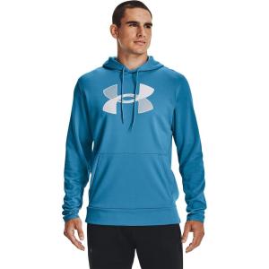 imageUnder Armour Mens Armour Fleece Big Logo HoodieRadar Blue 422Halo Gray