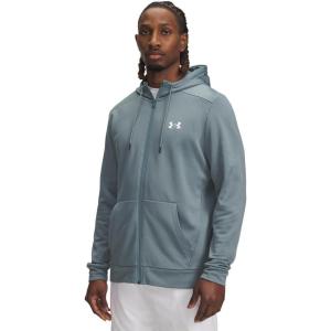 imageUnder Armour Mens Armourfleece Full Zip Hoodie587 Jasper Blue   White