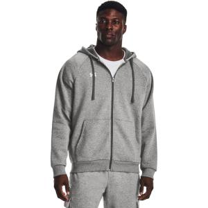imageUnder Armour mens Rival Fleece Full Zip Hoodie025 Castlerock Light Heather   White