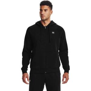 imageUnder Armour mens Rival Fleece Full Zip HoodieBlack 001Onyx White